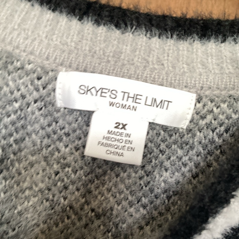Skye’s the Limit sweater abstract animal print comfy soft neutral 2X - Picture 10 of 17